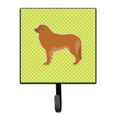 Carolines Treasures Leonberger Checkerboard Green Leash or Key Holder BB3858SH4